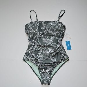 Cupshe Green Floral One Piece Swimsuit